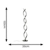 Black Twist Floor Lamp Living Room Light Integrated LED Standard Standing Light