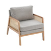 Modern 1 Seater Single Armchair Couch Sofa Wooden Fabric w/ Cushion Lounger Seat