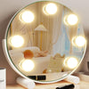 30cm Hollywood Makeup Mirror 360° Rotating with Dimmable LED Light Bulbs Rounds
