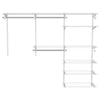 Wall Mounted Closet Organizer System Kit Adjustable Wardrobe Organizer w/ Rods