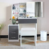 Dressing Table With Drawers Mirror Stool Set Makeup Desk Vanity Table Bedroom