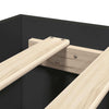 qohoio Bed Frame Black 120x190 Small Double Engineered Wood,Double Bed I9Z9