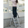 3 Step Ladder Folding Safety Stool Non Slip Tread Steel Foldable With Handrail