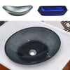 Bathroom Sink Bowl Wash Basin Countertop Tempered Glass Vanity w/ Pop up Drainer