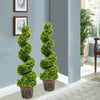 2X Realistic Potted Topiary Trees Artificial Boxwood Fake Grass Plant Tree Ball