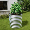 Tall 80cm Galvanised Raised Garden Bed Circular Outdoor Elevated Planter Box