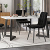 Dining Table White Marble Effect Table with Black Metal Legs Home Kitchen Table