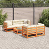 6 Piece Garden Sofa Set Wax Brown Solid Wood Pine Z4I7