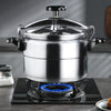 11L Aluminium Pressure Cooker Quick with Lid Latch Indicator Explosion-Proof