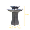 Solar Power Outdoor Pagoda Stone Effect Water Fountain Feature Garden Bird Bath
