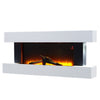 Fireplace Off White MDF Suite Electric Fire Flame Bedroom Living Room Heater