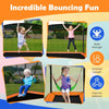 7FT Kids Trampoline Approved Outdoor Rectangle Recreational Trampoline Orange