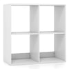 4-Cube Bookcase Home 2-tier Bookshelf w/ Anti-toppling Kit & Display Shelf