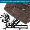 Electric Recliner Chair Fabric Upholstered Armchair Massage Heating Sofa Brown