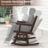 2-Person Garden Bench Loveseat Carbonized Wood Rustic Double Patio Rocker Chair