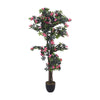 180cm Potted Artificial Satsuki Azalea Flowers Tree Potted In&Outdoor Home Décor