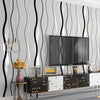 Grey Silver Black Stripes Wallpaper 3D Effect Living Room Non-Woven Wallpaper UK