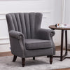 Victorian Retro Wing Back Armchair Accent Oyster Fireside Sofa Lounge Tub Chair