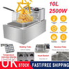 10L Commercial Electric Deep Fryer Fat Chip Twin Dual Tank Stainless Steel