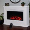 Electric Fireplace Inset Heater Burning Flame Surround Free Standing Remote Set