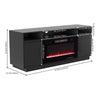 60'' TV Stand with 30'' Electric Fireplace Storage Cabinet Media Entertainment
