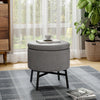 Round Velvet Makeup Seat Storage Ottoman Pouf Stool Dressing Table Vanity Chair