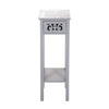 Modern End Side Table 2 Tier Bedroom Bedside Table Nightstand with Storage Shelf