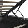 Hydraulic Ottoman Storage Bed 4ft6 Double Upholstered Bed Frame with LED Grey