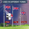 Thanaddo 20 FT Sectional Flag Pole Kit Extra Thick Aluminum Flagpole with 2 Flag