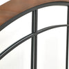 Large Window Garden Mirror Wall Mounted Metal Frame Indoor Outdoor Floral Decor
