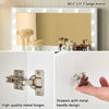 White Dressing VanityTable Wood Makeup Desk with LED Mirror 7 Drawers Stool