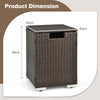 2-in-1 Outdoor Hideaway Propane Gas Tank Cover Patio Rattan Storage Side Table