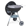 57cm Charcoal Grill BBQ with Thermometer, Stand Wheels& Cooker with Porcelain