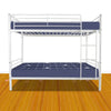 Heavy Duty Metal Twin Over Twin Bunk Bed with Ladder Full-Length Guard Rail