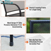 Set of 2 Metal Mesh Black Outdoor Patio Dining Chair Garden Furniture