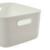 White Storage Boxes with Lid Plastic Storage Basket Cupboard Organiser Stackable