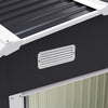 4ft x 8ft Anthracite Metal Garden Shed Free Foundation Base Storage Tool House