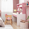 Kids Children Wooden Free Standing Study Writing Room Table Desk Shelves Drawers
