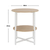 Small Sofa Side Table Coffee End Round 2 Tiers Shelf Unit Living Room Bedroom
