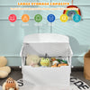 3-in-1 Kids Table and Chair Set Children Activity Bench Wooden Toy Storage Box