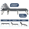 Sun Lounger Folding Recliner Reclining Garden Outdoor Guest Bed with Cushion