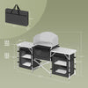 Picnic Table with Storage Camping Folding Portable Kitchen Unit Outdoor