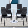 Small Tempered Glass Top Table And 2/4 Chairs Breakfast Bar Kitchen Dining Room