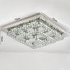 Modern XL Living Room Lamp LED Celling Light Crystal Pendant Chandelier Square