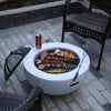 Large Garden BBQ Fire Pit Grill Bowl Stove Brazier Outdoor Yard Firepit with Lid
