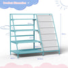 Bookshelf Bookcase with 9 Storage Compartme for Children's Reading Room Green