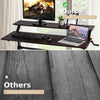 Height Adjustable Standing Desk 2-Tier Computer Table W/ Foldable Handle Brown