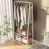 Black Metal Clothes Rail Rack Garment Stand Corner Open Wardrobe with Shelf