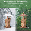 2-in-1 Outdoor Hanging Bird Feeder Weatherproof Wild Bird Feeder Garden Decor
