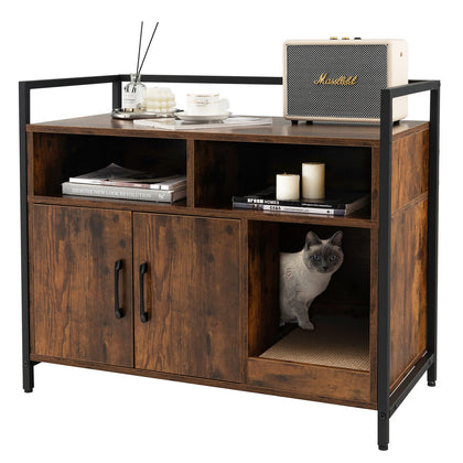 Modern Cat Furniture Pet Crate Cat Litter Box Enclosure Hidden Cat Washroom